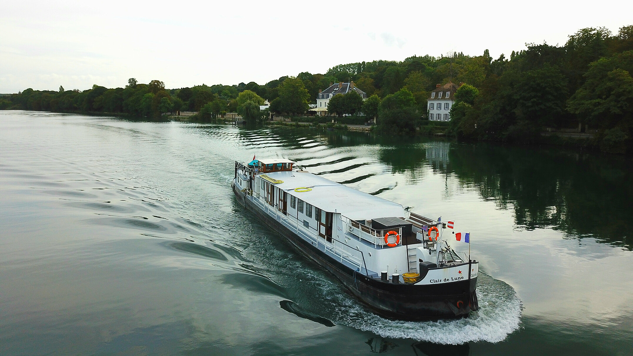Cycletours Holidays Barges Clair de Lune on River