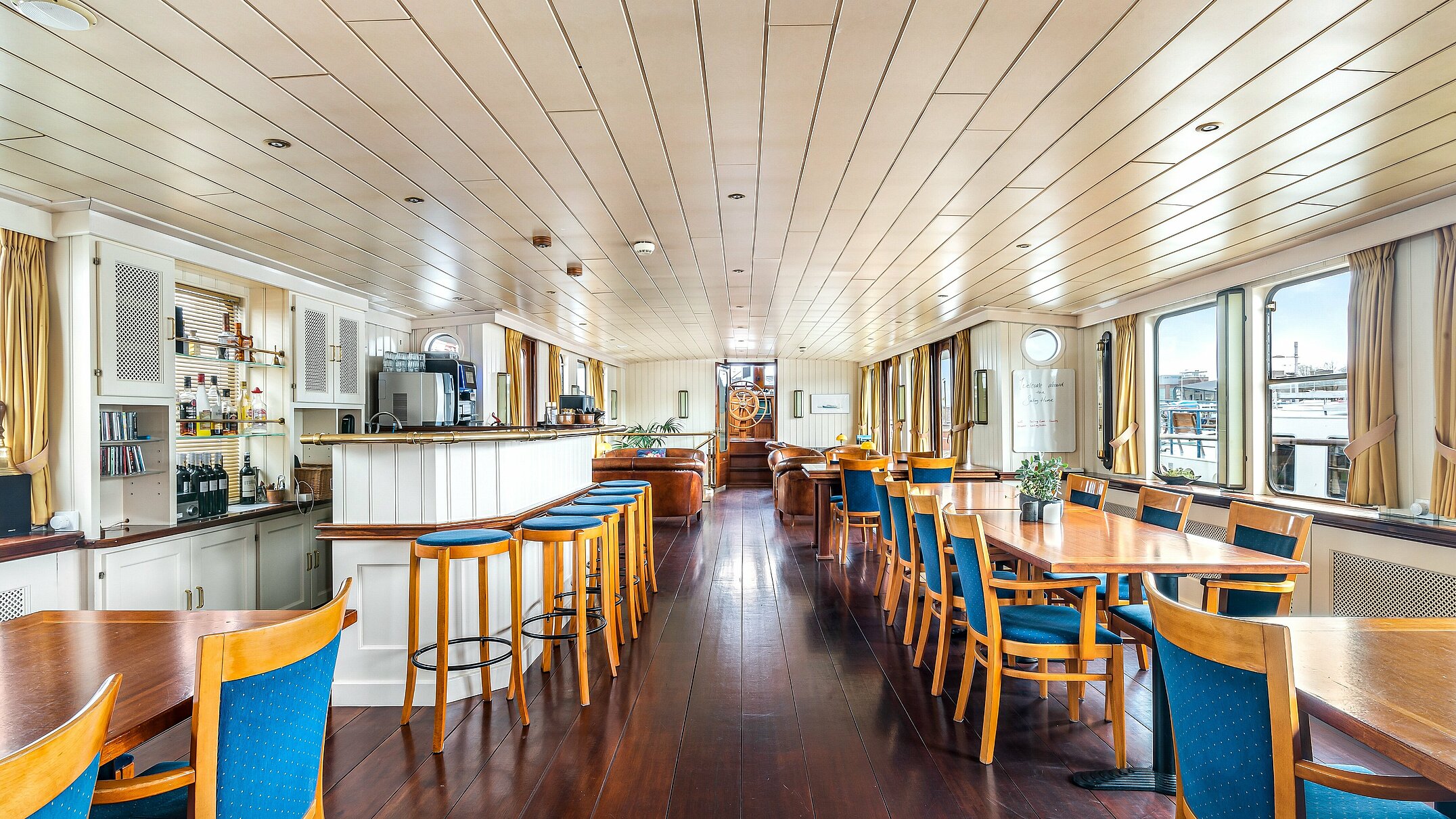 Cycletours Holidays Barges Sailing Home Lounge Dining Area
